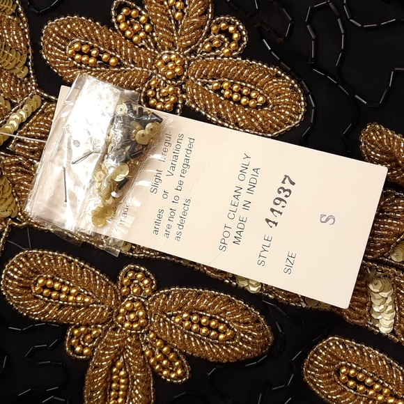 NWT, Vintage Laurence Kazar Black and Gold Hand Beaded Jacket - Picture 16 of 17